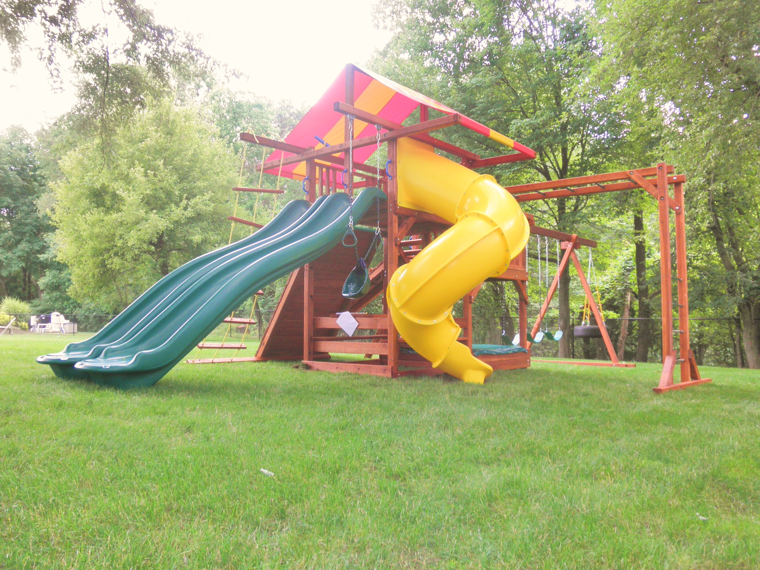 Swing set installation Nj Playset installer. Cedar Summit premium